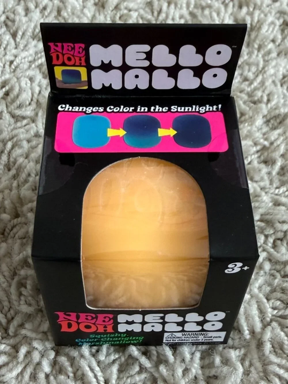 Nee Doh Mello Mallo Color Changing Marshmallow Yellow NWT